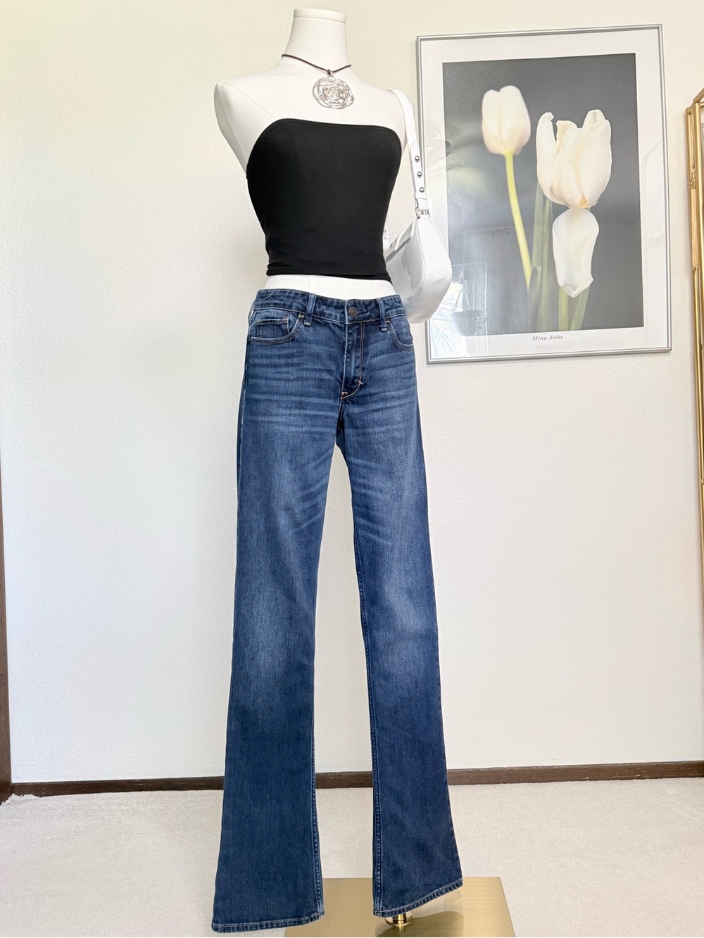 Abercrombie & Fitch Low Rise Slim Fit Bootcut Jeans Indie Y2K Style